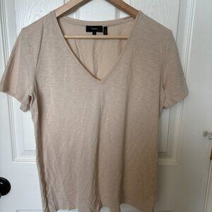 Theory V-Neck t-shirt Tan Large